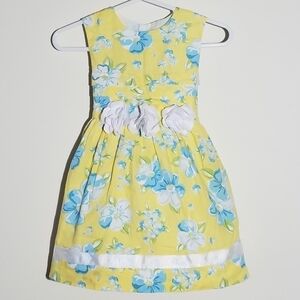 Hartstrings Yellow Flower Tie Back Dress 18m